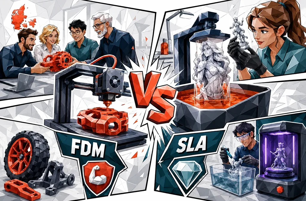 FDM vs. SLA – hvilken 3D print teknologi skal du vælge?